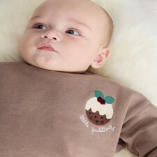 F&F Baby 2-Piece Little Pudding Sweatshirt and Leggings Set in Stone thumbnail 3