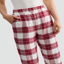 F&F Cotton Blend Check Print Pyjama Bottoms in Multi Red thumbnail 2