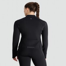 F&F Active Quick Dry Reflective Full Zip Jacket in Black thumbnail 3