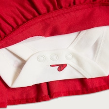 Disney Minnie Mouse 3-Piece Pinafore, Bodysuit and Tights Set in Red thumbnail 3