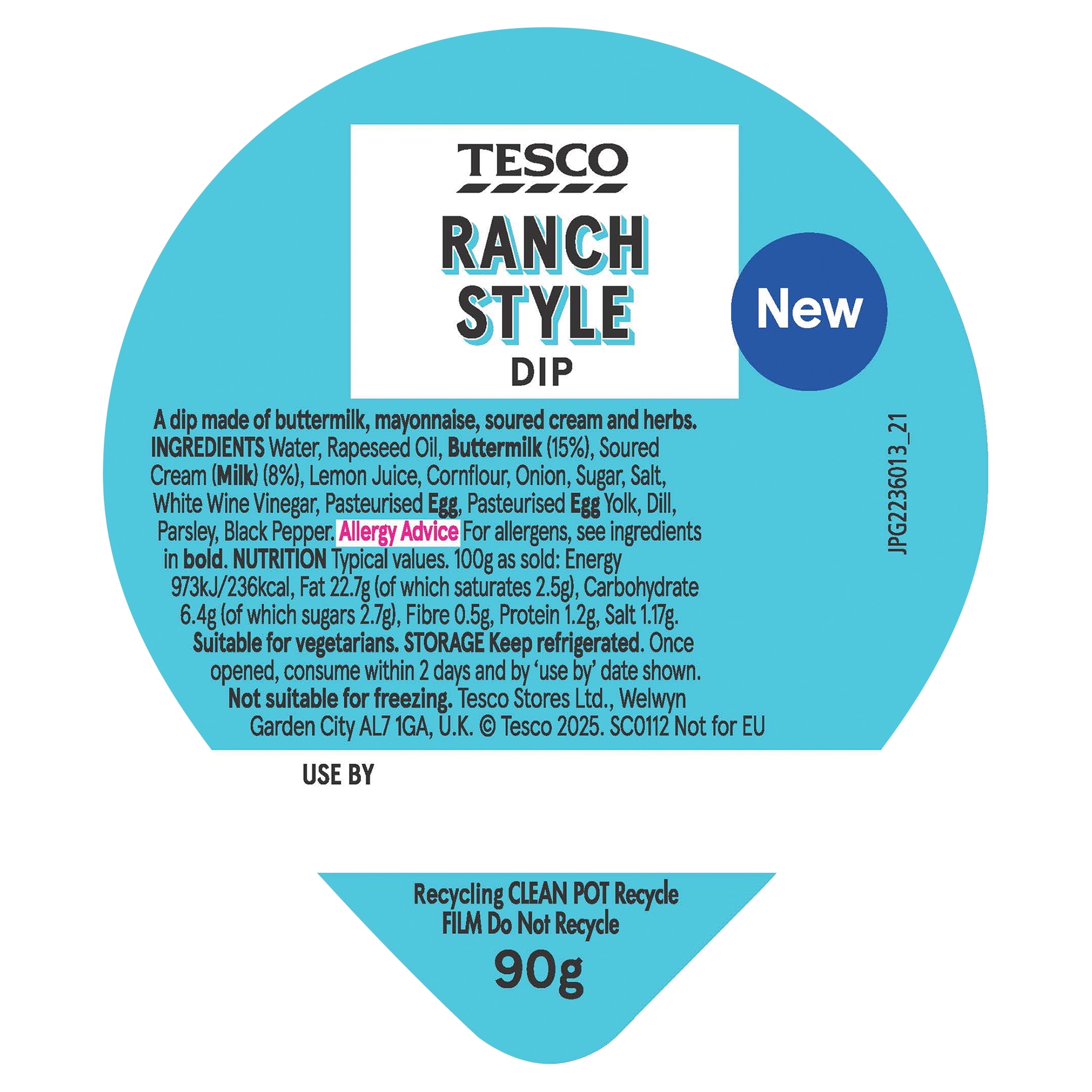 Tesco Ranch Style Dip 90g