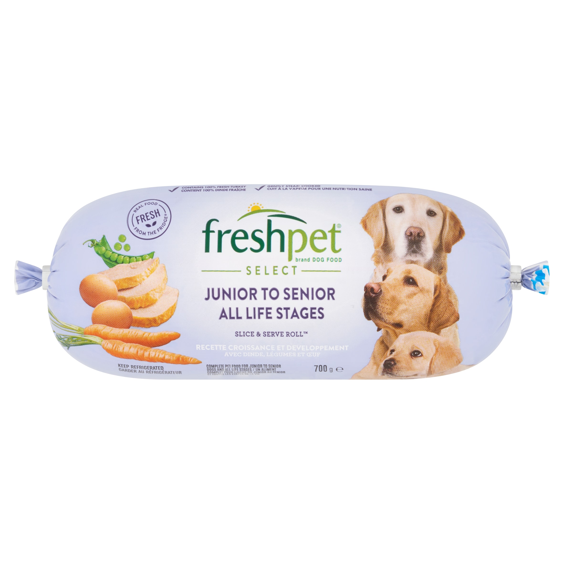 Freshpet All Life Stages Turkey with Peas & Carrots Fresh Dog Food Roll 700g