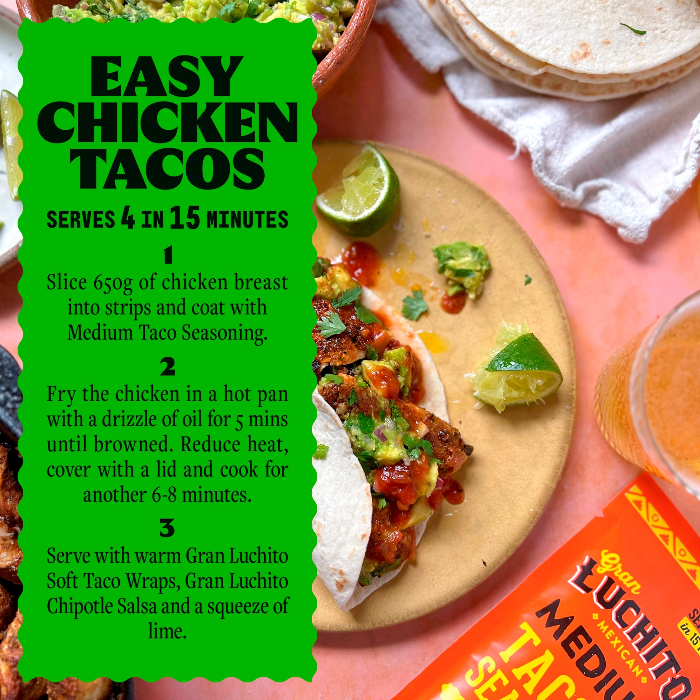 Gran Luchito Jalapeno & Cumin Medium Taco Seasoning 28g thumbnail 2