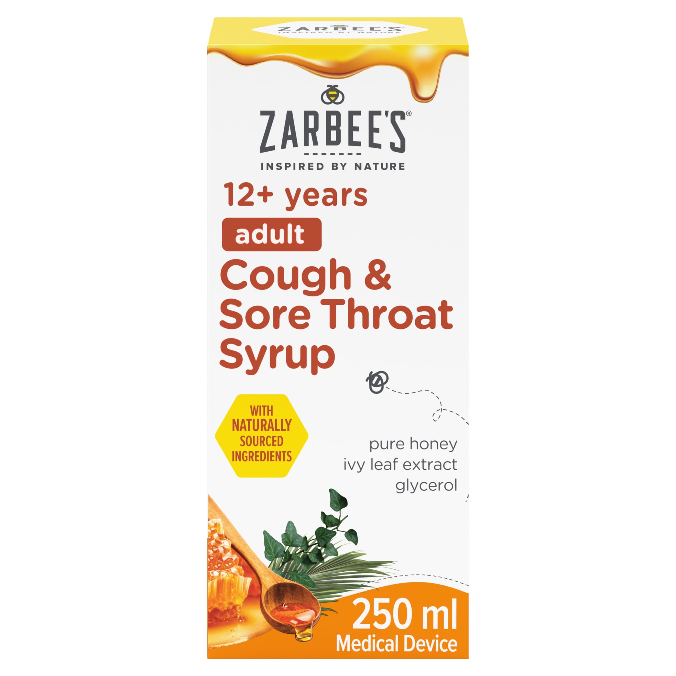 Zarbee's 12+ Years Sore Throat & Cough Syrup 250Ml