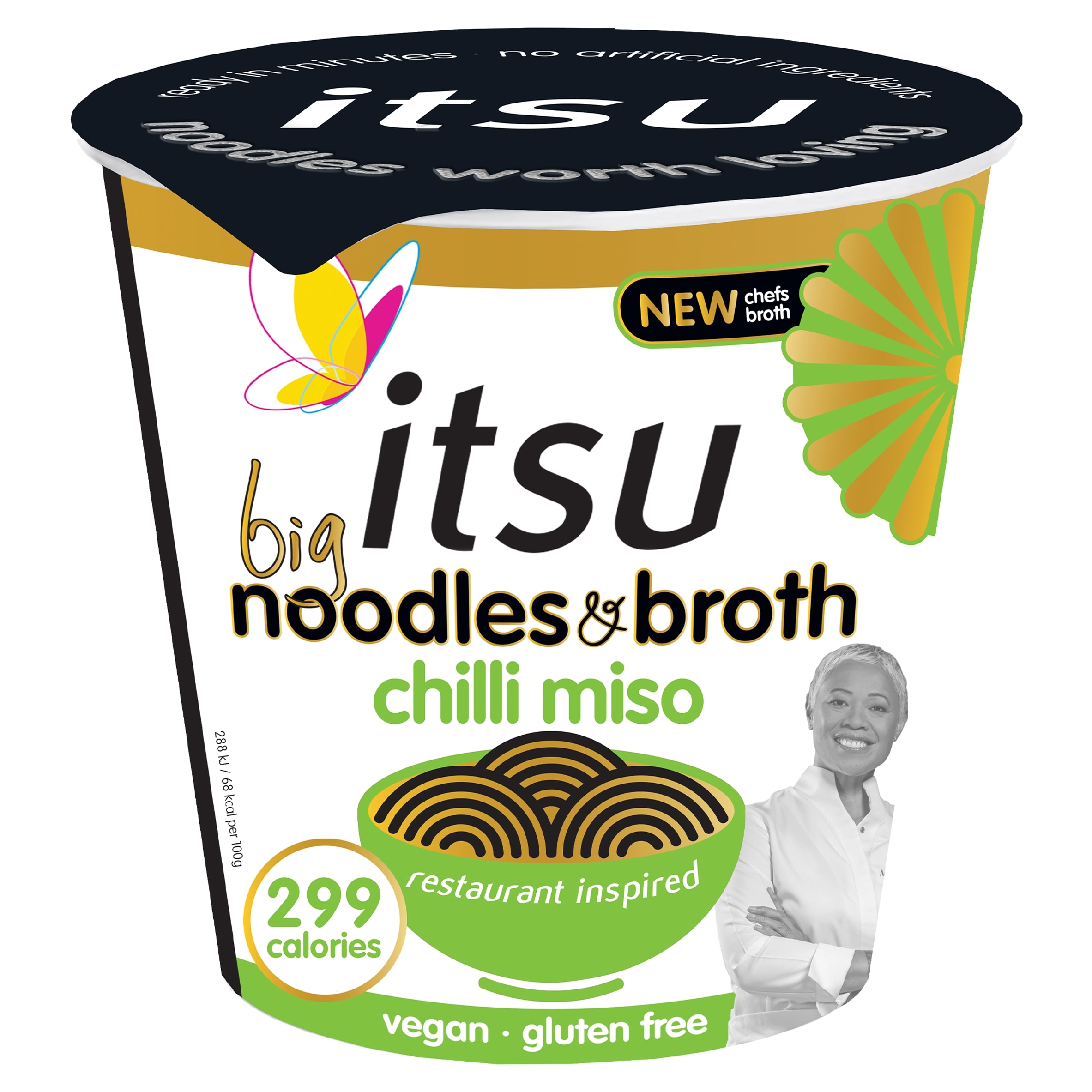 itsu BIG Chilli Miso Noodles & Broth pot 98g