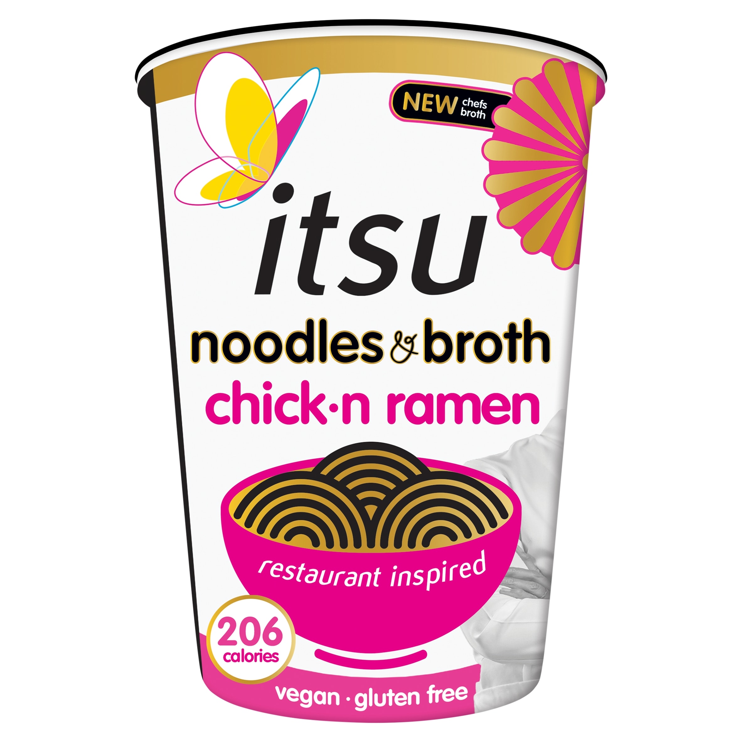 itsu chickn ramen instant noodles & broth pot 64g