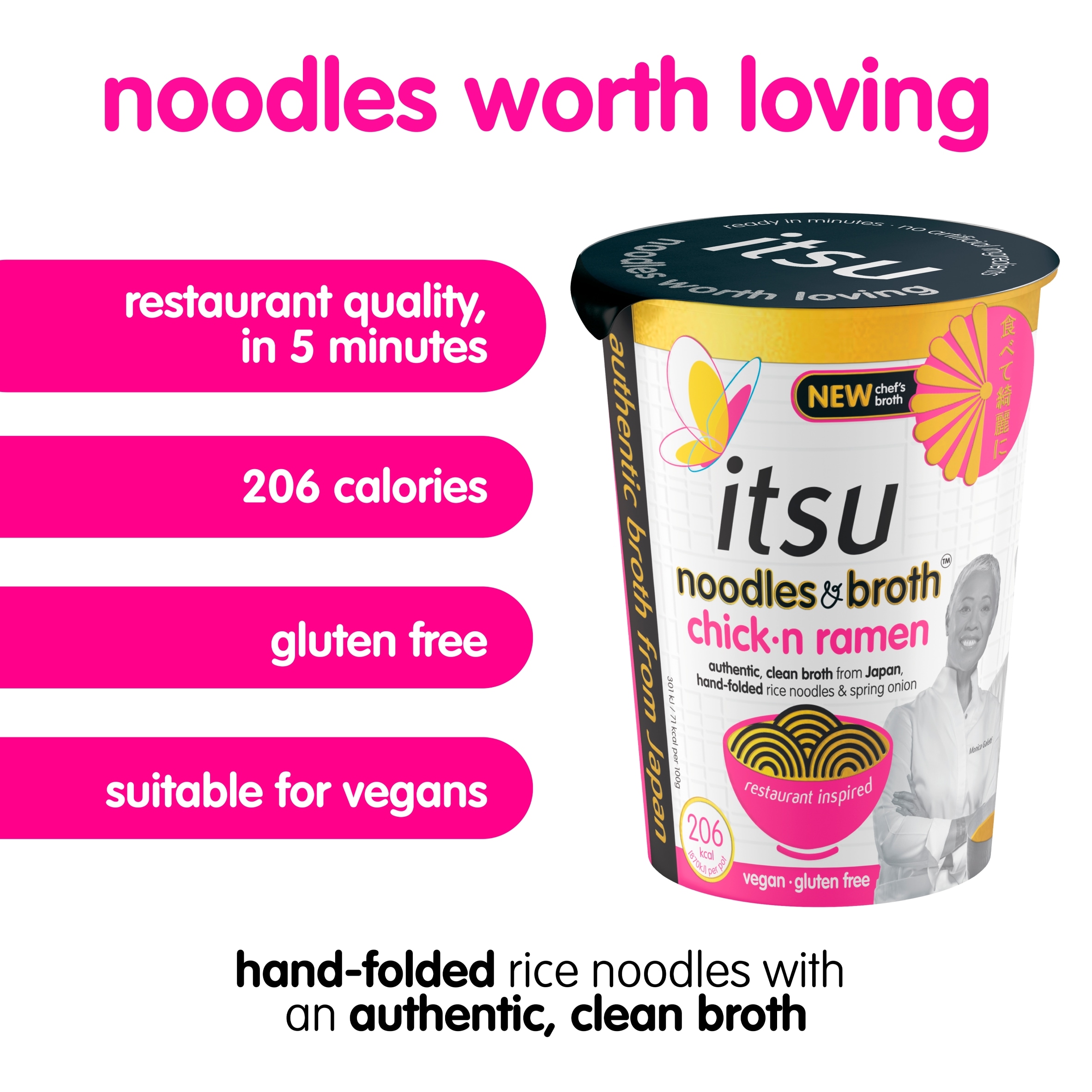 itsu chickn ramen instant noodles & broth pot 64g thumbnail 2