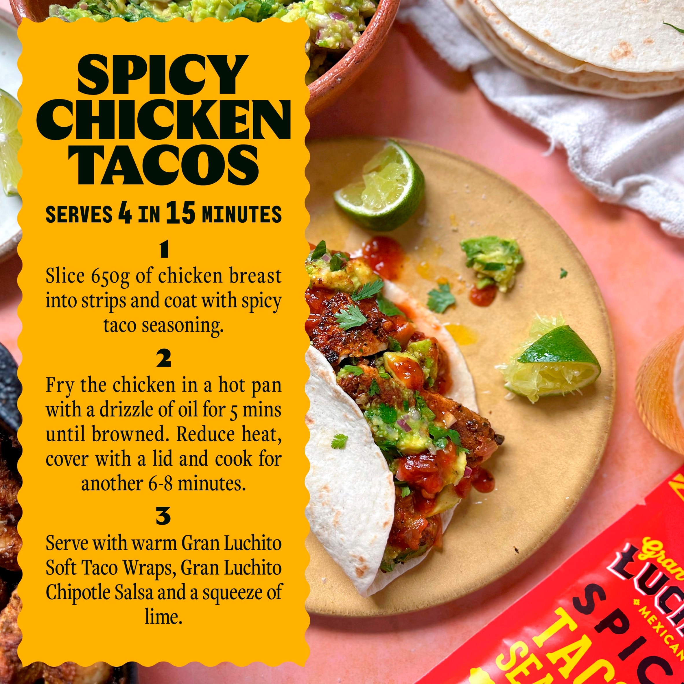 Gran Luchito Smoky Chipotle & Herbs Spicy Taco Seasoning 28g thumbnail 2