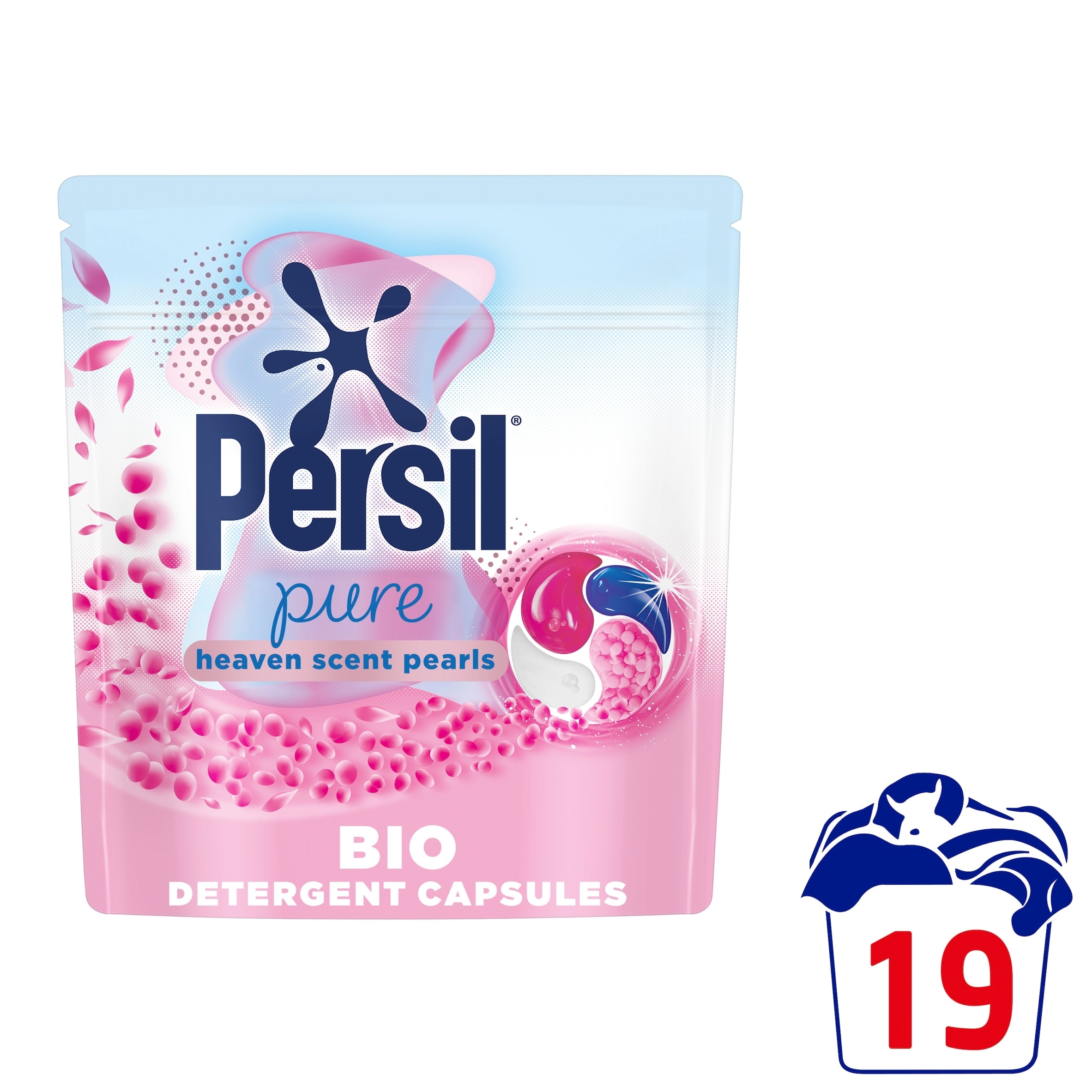 Persil Pure Heaven Scent Pearls Bio Laundry Washing Detergent Capsules Pods 19 Washes 340g