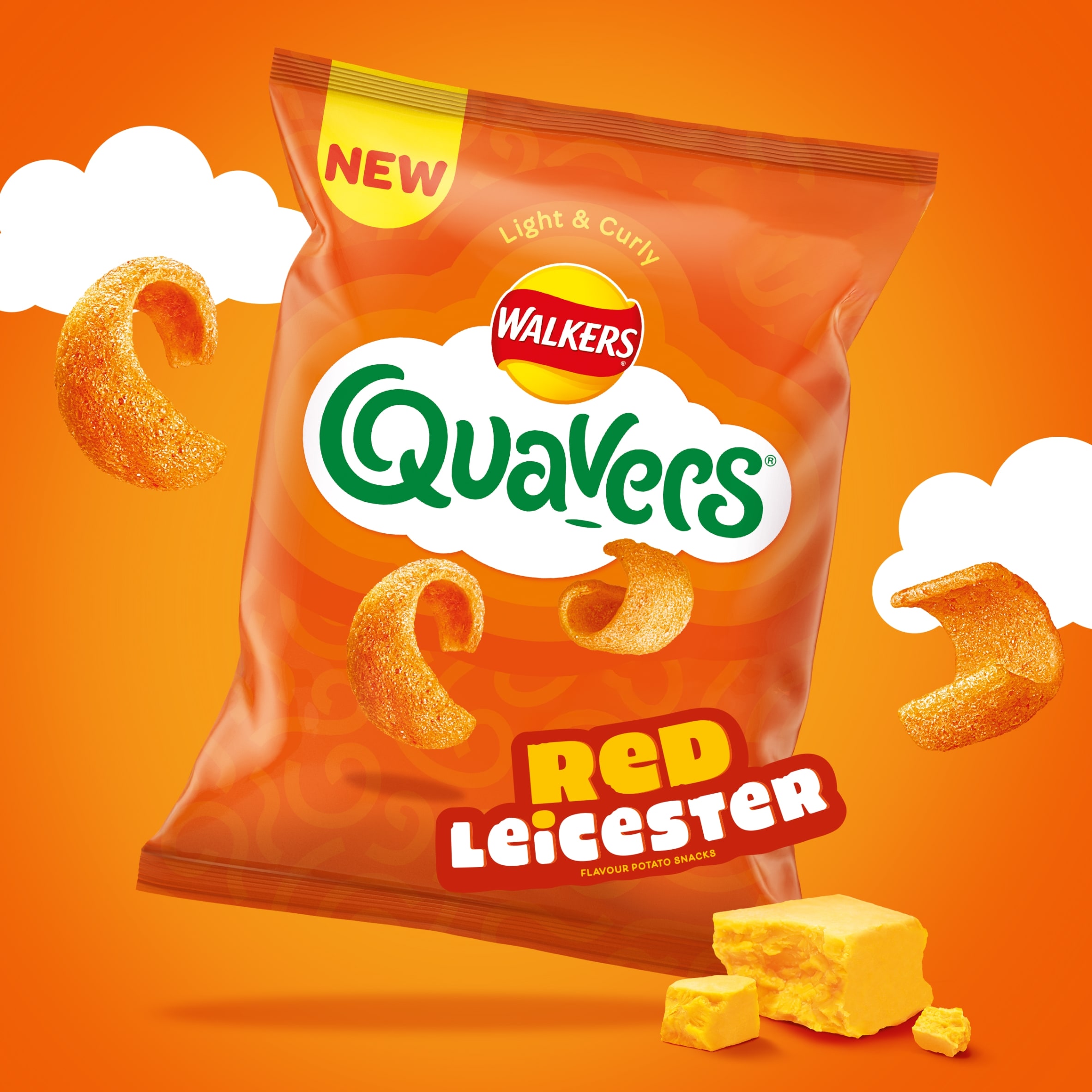 Walkers Quavers Red Leicester Multipack Crisps 6 x 16g thumbnail 2