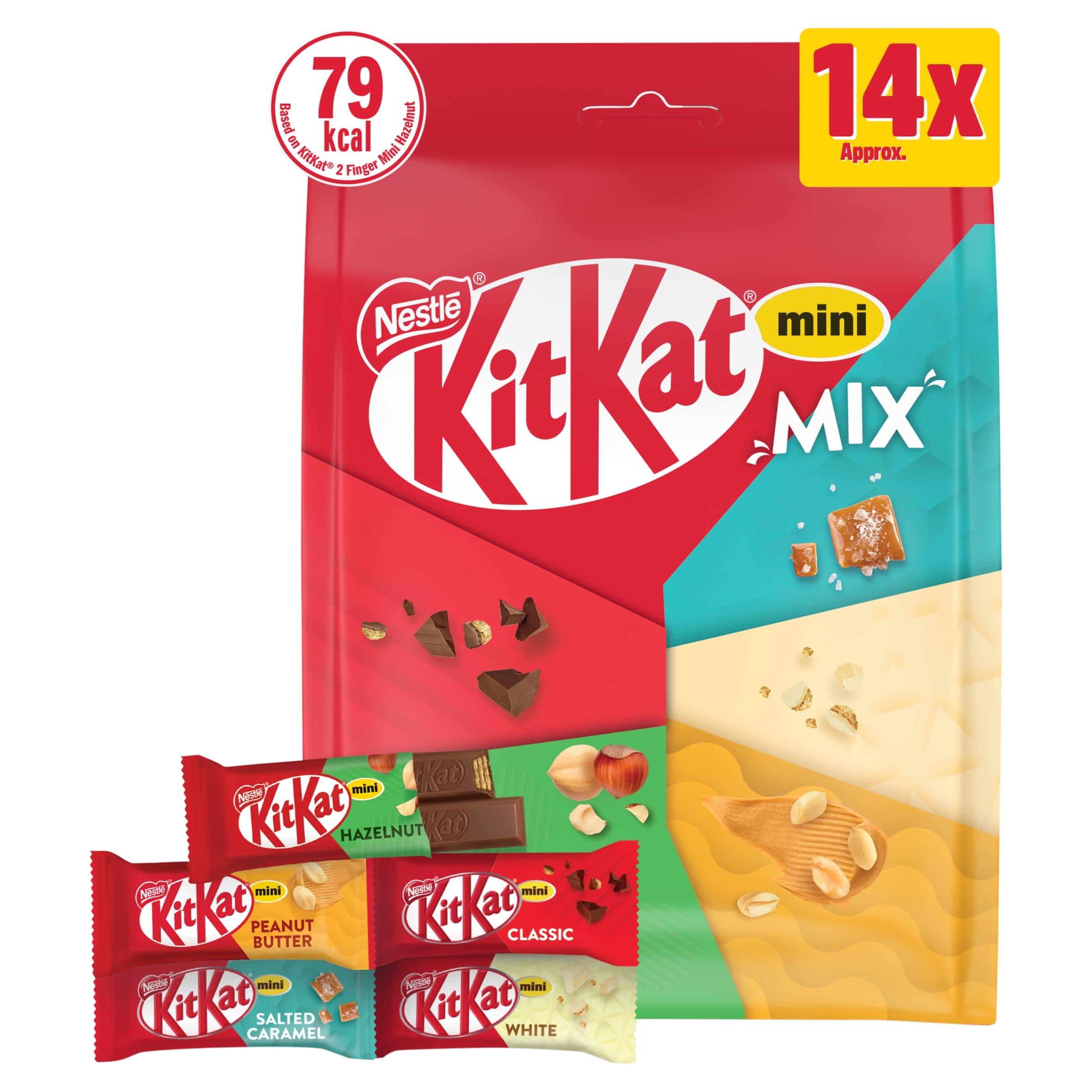 KitKat 2 Finger Mini Mix Chocolate Biscuit Bars Multipack 14 Pack 197.4g