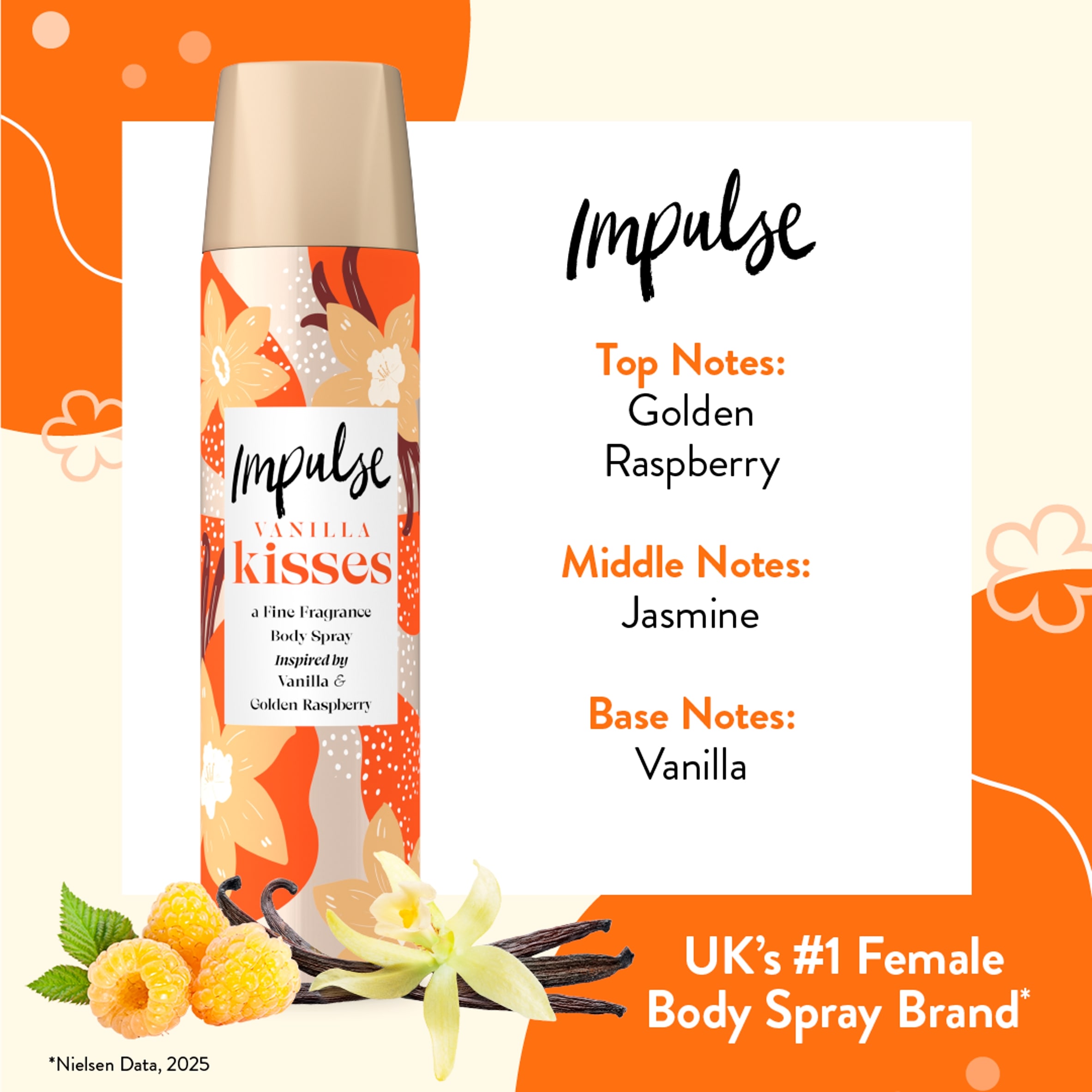 Impulse Vanilla Kisses Body Spray 75ml thumbnail 4
