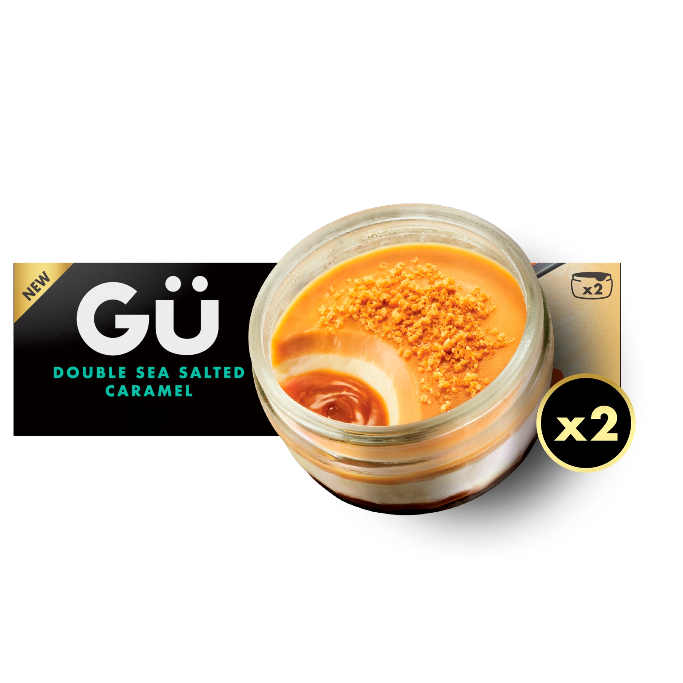 Gu Double Sea Salted Caramel Frozen Dessert 2x85g thumbnail 2