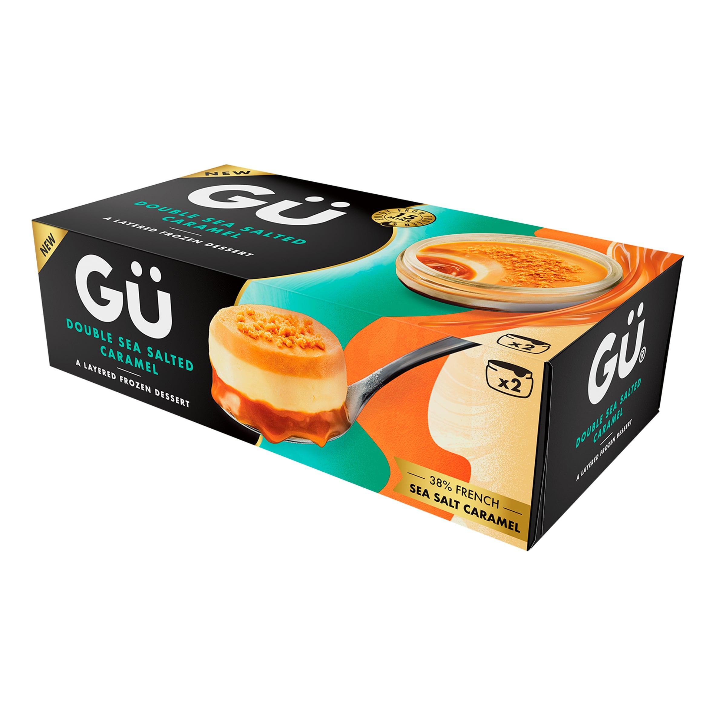 Gu Double Sea Salted Caramel Frozen Dessert 2x85g thumbnail 3