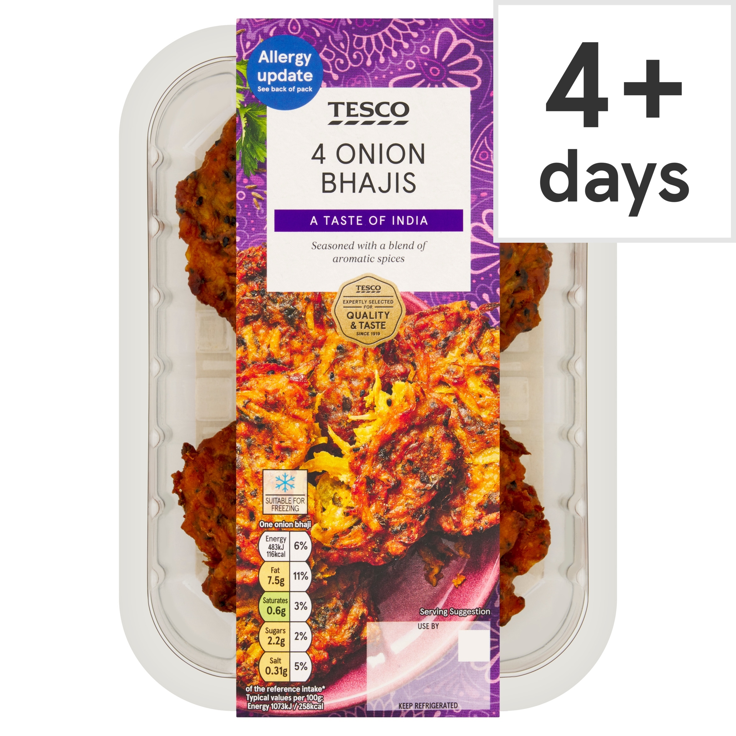 Tesco 4 Onion Bhajis 200g
