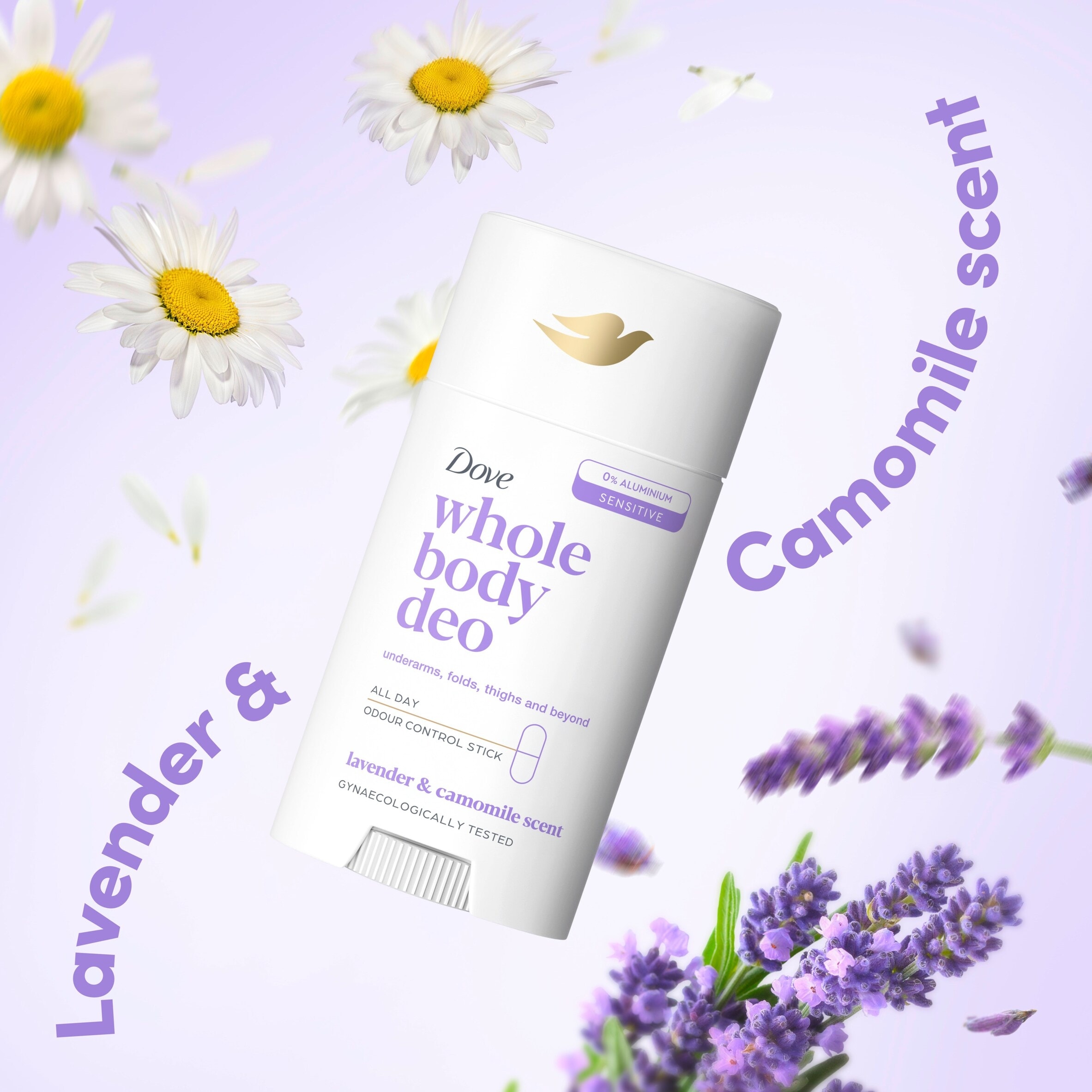 Dove Lavender & Chamomile Whole Body Deodorant Stick 48h Odour Control 50ml thumbnail 3