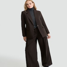 F&F Single Button Tailored Blazer in Brown thumbnail 2