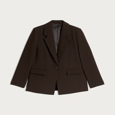 F&F Single Button Tailored Blazer in Brown thumbnail 4