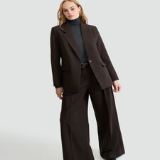 F&F Single Button Tailored Blazer in Brown thumbnail 2