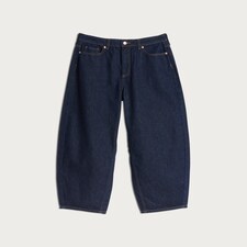 F&F Pure Cotton Barrel Leg Jeans in Navy thumbnail 4