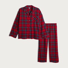 F&F Check Woven Matching Family Christmas Pyjamas in Red thumbnail 4