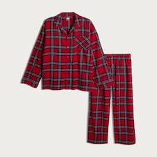F&F Check Woven Matching Family Christmas Pyjamas in Red thumbnail 4