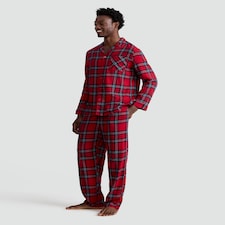 F&F Check Woven Matching Family Christmas Pyjamas in Red