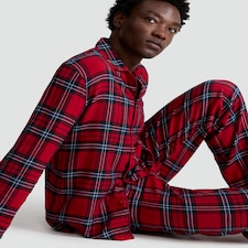 F&F Check Woven Matching Family Christmas Pyjamas in Red thumbnail 3