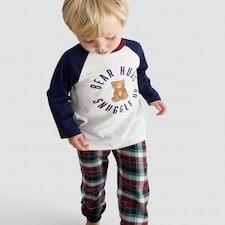 F&F Pure Cotton Bear Hugs Top and Bottoms Pyjama Set in Multi