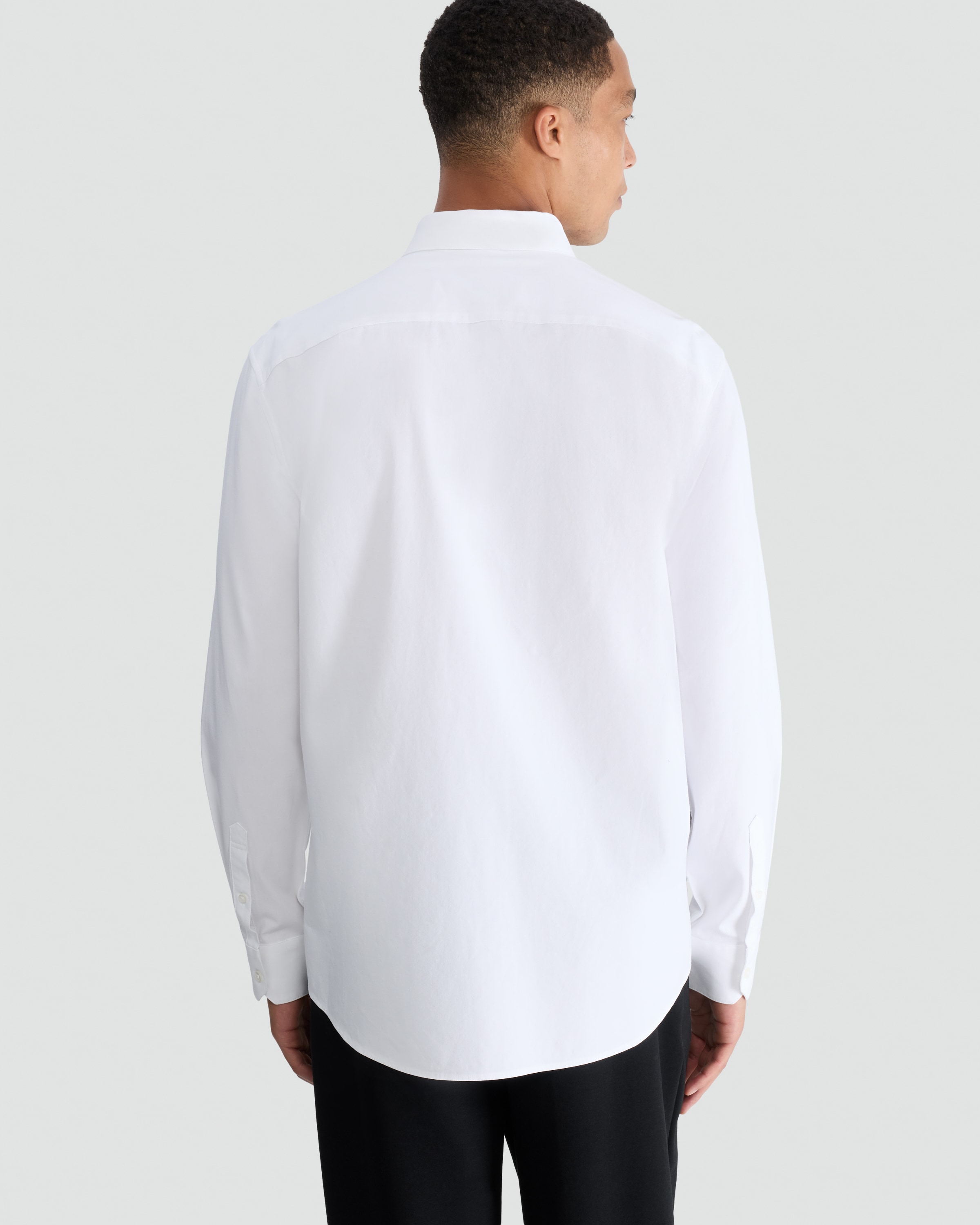 F&F Regular Fit Stretch Button Down Collar Formal Shirt in White thumbnail 3