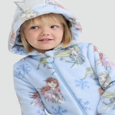 Disney Frozen Princess Fleece Onesie in Blue thumbnail 2