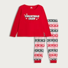 F&F Christmas Crew Matching Family Christmas Pyjamas in Red thumbnail 4