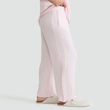 F&F Wide Leg Drawstring Pyjama Bottoms in Pink thumbnail 3