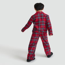 F&F Check Woven Matching Family Button Up Pyjamas in Red thumbnail 5