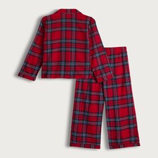 F&F Check Woven Matching Family Button Up Pyjamas in Red thumbnail 4