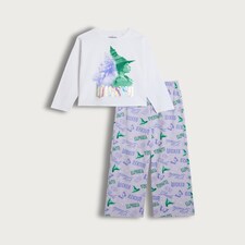 Wicked 2-Piece Pure Cotton Elphaba Print Pyjamas in Multi thumbnail 2