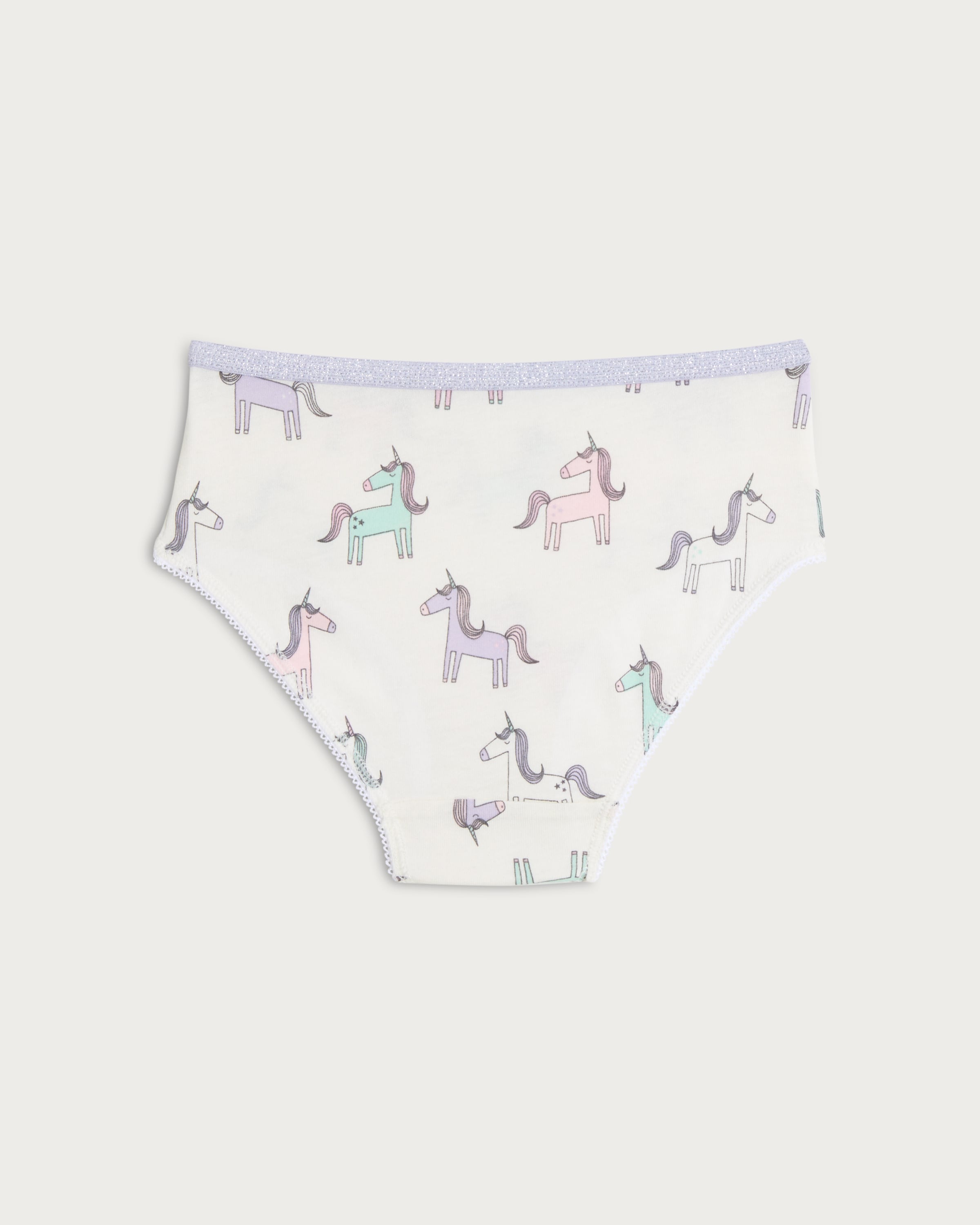 F&F Girls 10-Pack Pure Cotton Unicorn Print Briefs in Multi thumbnail 2
