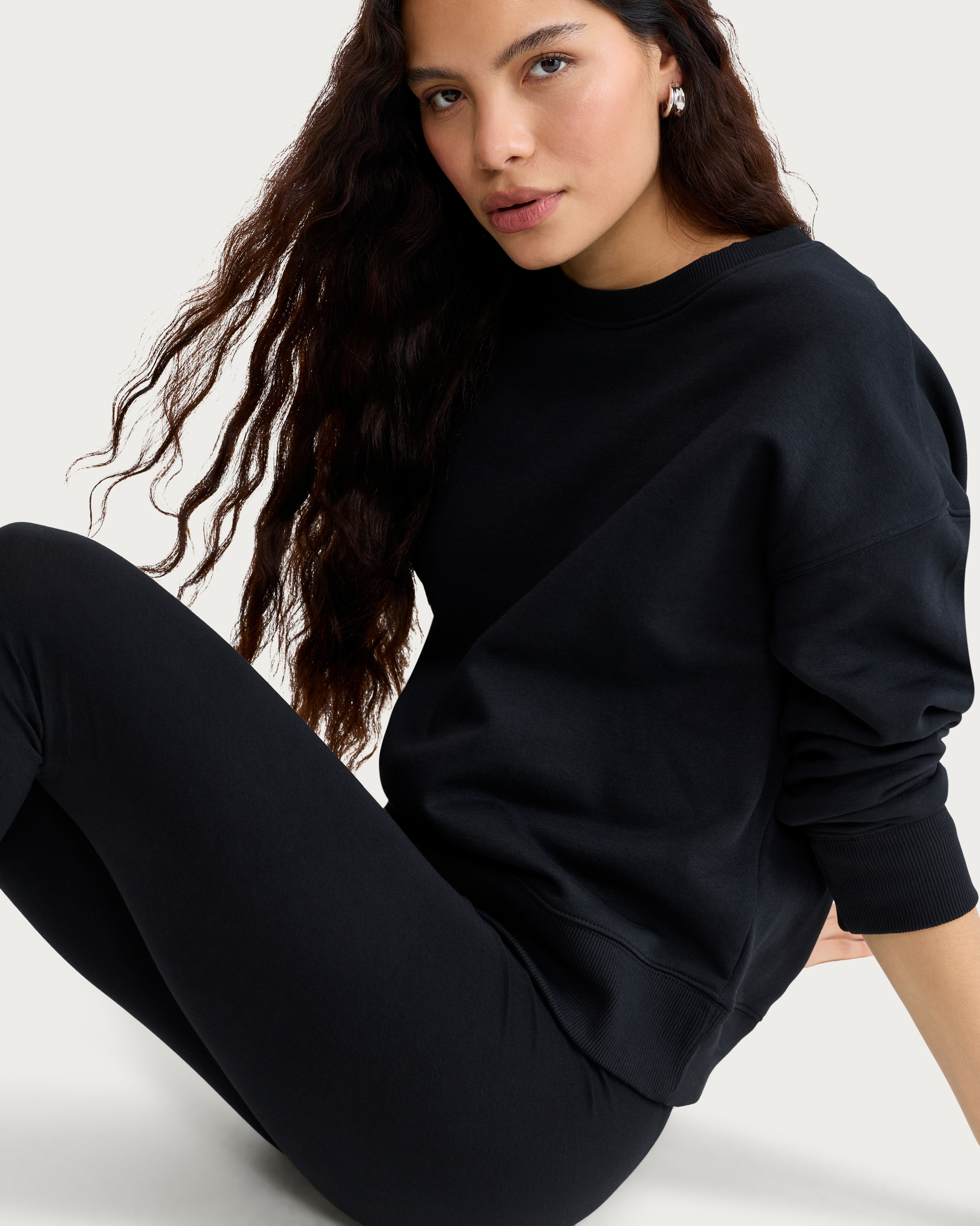 F&F Cotton Rich High Waisted Leggings in Black