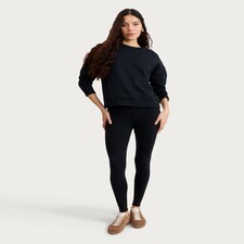 F&F Cotton Rich High Waisted Leggings in Black thumbnail 2