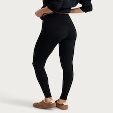 F&F Cotton Rich High Waisted Leggings in Black thumbnail 3