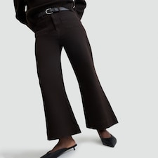 F&F Patch Pocket Flared Jeans in Brown