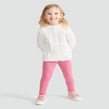 F&F Girls 2-Pack Fleece Lined Leggings in Multi thumbnail 3