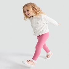 F&F Girls 2-Pack Fleece Lined Leggings in Multi