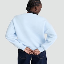 Coca-Cola Holidays Are Coming Cotton Rich Slogan Sweatshirt in Blue thumbnail 3