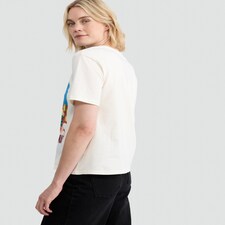 Wham! Last Christmas Pure Cotton Short Sleeved T-Shirt in Cream thumbnail 3