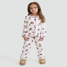 F&F Curtis The Dog Bow Print Shirt and Bottoms Pyjamas in Multi