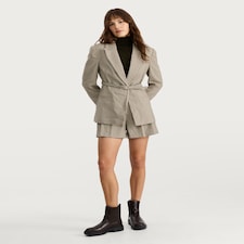 F&F Houndstooth Print Belted Co-ord Blazer in Neutral thumbnail 2