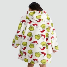 The Grinch Fleece Pyjama Hoodie in Cream thumbnail 3