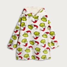 The Grinch Fleece Pyjama Hoodie in Cream thumbnail 4