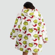 The Grinch Fleece Pyjama Hoodie in Cream thumbnail 3